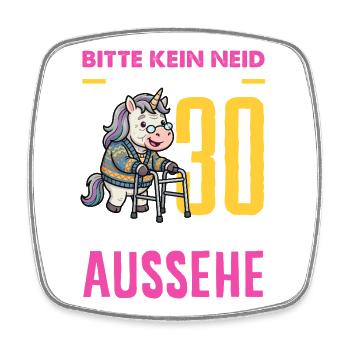 Mit 30 Noch So Gut Aussehe - Viereckiger Kühlschrankmagnet - Weiß - Vorne
