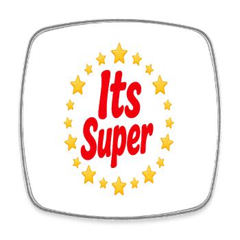 Its Super Star Inscription - Square fridge magnet - white - Front