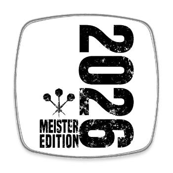 Darts Champion 2026 Kreisliga shirt black - Square fridge magnet - white - Front