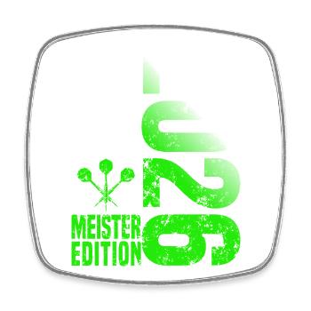 Champion de fléchettes 2026 maillot de Kreisliga vert blanc - Magnet carré - blanc - Devant