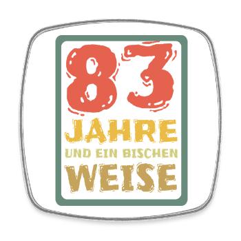 83 - Viereckiger Kühlschrankmagnet - Weiß - Vorne