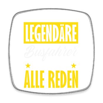 Legendärer Busfahrer Alle Reden - Viereckiger Kühlschrankmagnet - Weiß - Vorne