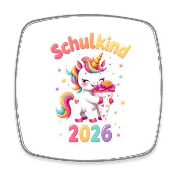 Scolaire 2026 Inscription scolaire 2026 Retour à l’école - Magnet carré - blanc - Devant