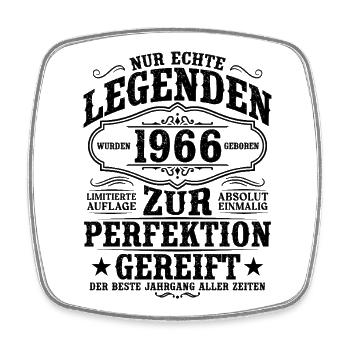 1966 Jahrgang Vintage Geburtstag Geschenk Retro - Viereckiger Kühlschrankmagnet - Weiß - Vorne