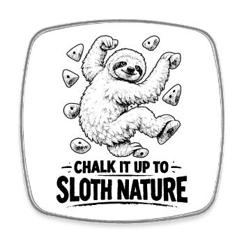 Bloc paresseux – Conception du Chalk It Up - Magnet carré - blanc - Devant