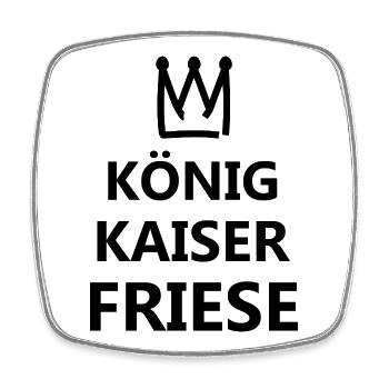 Friesland - Viereckiger Kühlschrankmagnet - Weiß - Vorne