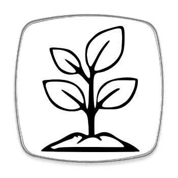 Don du jardinier des plantes de jardin - Magnet carré - blanc - Devant