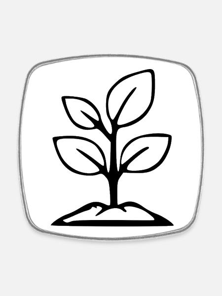 Garten Pflanze Gärtner Geschenk - Viereckiger Kühlschrankmagnet - Weiß