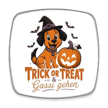 Halloween Kürbis-Gang - Viereckiger Kühlschrankmagnet - Weiß - Vorne
