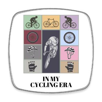 In meiner Radfahrer-Ära lustiges Radfahrer-Shirt - Viereckiger Kühlschrankmagnet - Weiß - Vorne