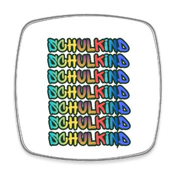 Schulkind Graffiti Farbverlauf - Viereckiger Kühlschrankmagnet - Weiß - Vorne