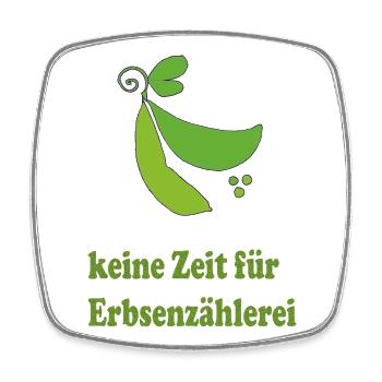 Keine Zeit Für Erbsenzähler – Grüne Erbse - Viereckiger Kühlschrankmagnet - Weiß - Vorne