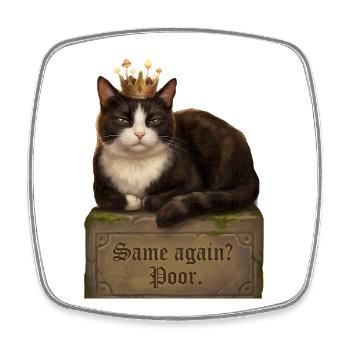 The royal cat on the tomb - Square fridge magnet - white - Front