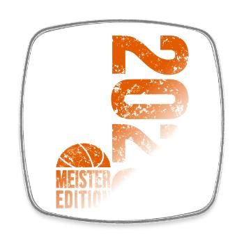 Basketball Champion Shirt 2026, Orange White - Square fridge magnet - white - Front