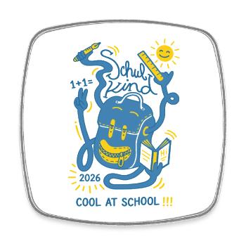 Première année d’inscription à Cool at School 2026 - Magnet carré - blanc - Devant