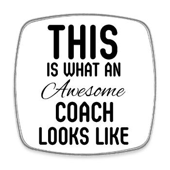 Coach Sports Appreciation Geschenk - Viereckiger Kühlschrankmagnet - Weiß - Vorne