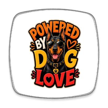 Doberman - Square fridge magnet - white - Front