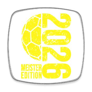 Handball Meister Shirt 2026, Gelb, yellow edition - Viereckiger Kühlschrankmagnet - Weiß - Vorne