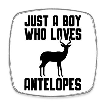 Safari animalier des antilopes - Magnet carré - blanc - Devant