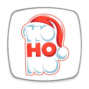 Ho Ho No Design - Magnet carré - blanc - Devant