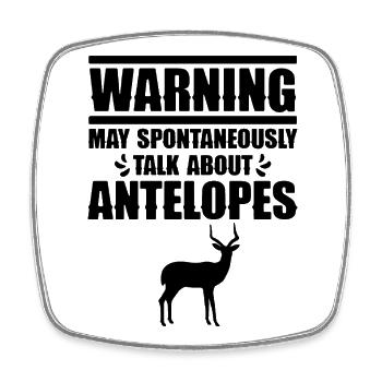 Antelope Humor Saying - Square fridge magnet - white - Front
