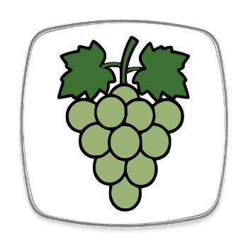 Vigne de raisins Vin cadeau Buveur de vin - Magnet carré - blanc - Devant