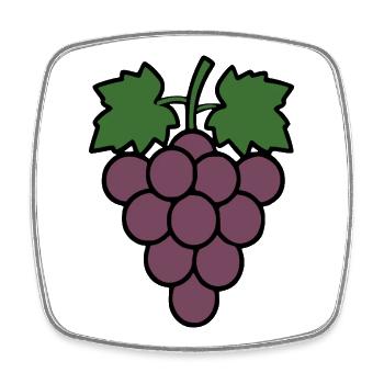 Grapes Green Grapevine Wine Gift - Square fridge magnet - white - Front