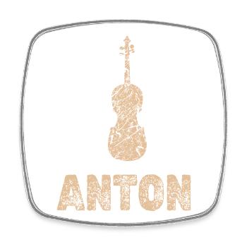 Anton - Magnet carré - blanc - Devant