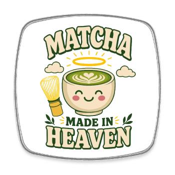 Matcha Made in Heaven - Square fridge magnet - white - Front