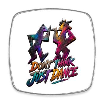 Ne pensez pas juste au graffiti de danse - Magnet carré - blanc - Devant