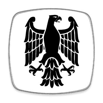 Eagle - Square fridge magnet - white - Front