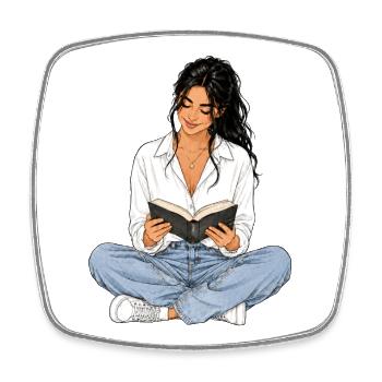 La lecture est mon temps mort – Bücherliebe Booklover - Magnet carré - blanc - Devant