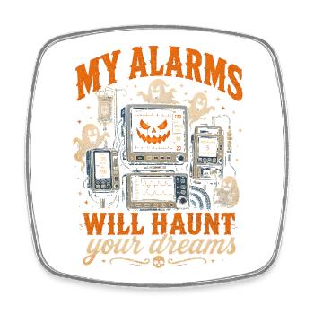 Nurse Nurse Halloween - Square fridge magnet - white - Front