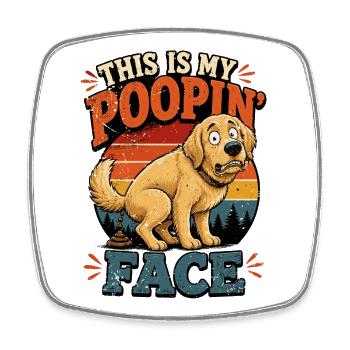 Races de chiens Funny Retriever - Magnet carré - blanc - Devant