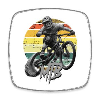 MTB - Viereckiger Kühlschrankmagnet - Weiß - Vorne