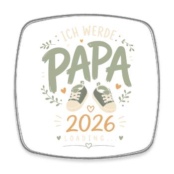Werdender Vater Ich werde Papa - Viereckiger Kühlschrankmagnet - Weiß - Vorne