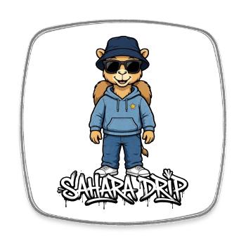 Sahara Drip Camel Streetwear - Viereckiger Kühlschrankmagnet - Weiß - Vorne