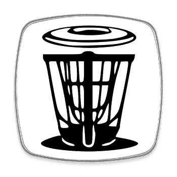 Discgolf Geschenkidee Spieler - Viereckiger Kühlschrankmagnet - Weiß - Vorne