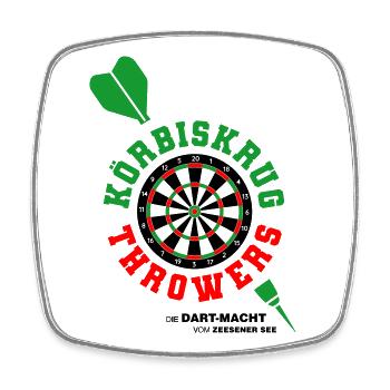 Körbiskrug Throwers  - Viereckiger Kühlschrankmagnet - Weiß - Vorne