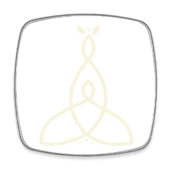 Mutter Symbole - Viereckiger Kühlschrankmagnet - Weiß - Vorne