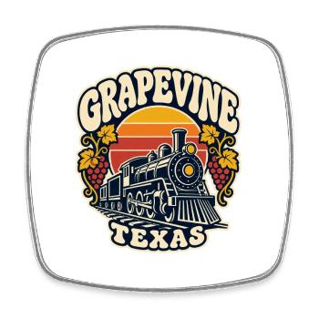 Grapevine Texas Zug Retro - Viereckiger Kühlschrankmagnet - Weiß - Vorne