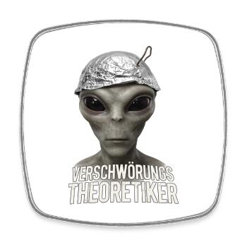 Alien Verschwörungs-Theoretiker - Viereckiger Kühlschrankmagnet - Weiß - Vorne