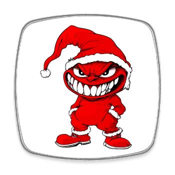Weihnachten Teufel - Viereckiger Kühlschrankmagnet - Weiß - Vorne