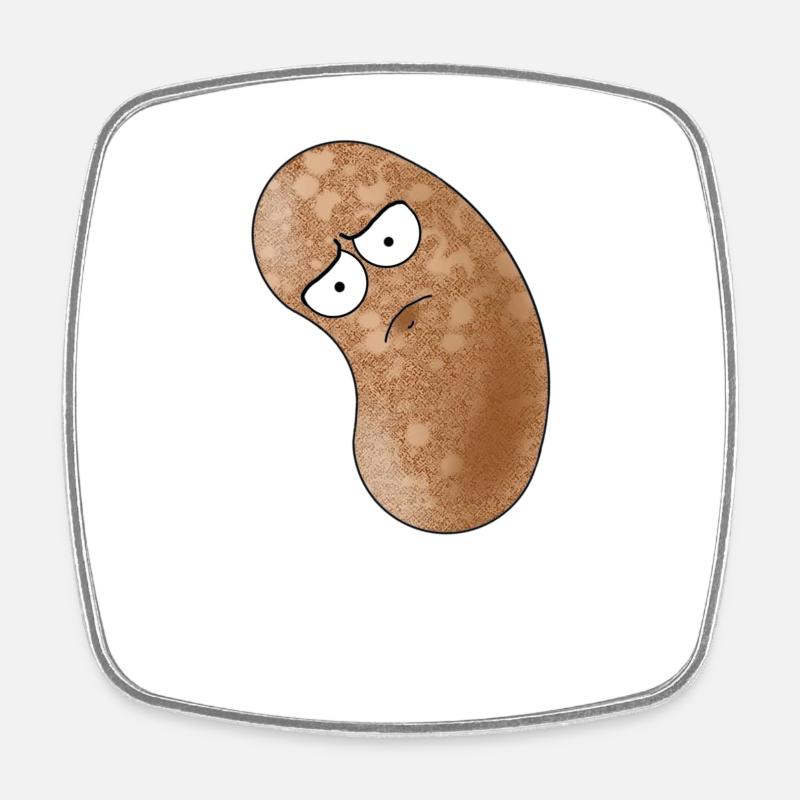 DisappointedBean - Square fridge magnet - white