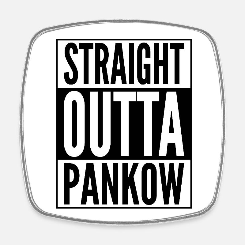 Quartier Straight Outta Pankow à Berlin - Magnet carré - blanc