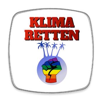 Klima Energie Umwelt Umweltschutz Benzin Diesel bi - Viereckiger Kühlschrankmagnet - Weiß - Vorne