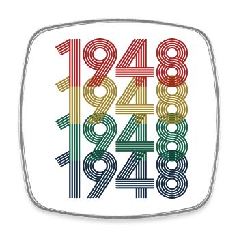 Cool Retro 1948, 74 Jahre alt, Geschenk zum 74. Geburtstag - Viereckiger Kühlschrankmagnet - Weiß - Vorne
