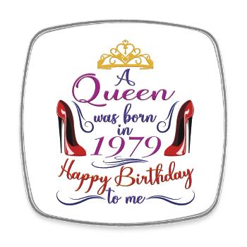 1979 45. Geburtstag für Frauen Königin 45 Jahre alt - Viereckiger Kühlschrankmagnet - Weiß - Vorne