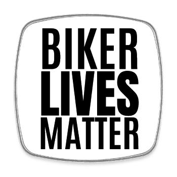 biker lives matter - Magnet carré - blanc - Devant