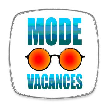 Mode Vacances - Magnet carré - blanc - Devant
